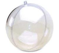 24 SFERA SFERE PALLINA PLEXIGLASS 8 cm diam con DIVISORIO SEPARATORE BOMBONIERE GADGETS NATALE