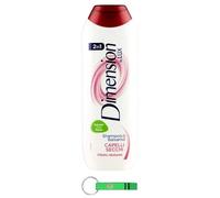 24 shampoo Dimension Capelli Secchi by Lux 2 in 1 shampoo e balsamo per capelli secchi - con estratti di frutta da 250 ml + portachiavi Beni Culinari
