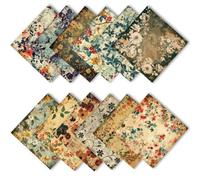24 Sheets of Assorted Vintage Floral Scrapbook Paper: Single-sided, Colorful Floral Decorative Sheets for DIY Crafts, Journaling, Albums, Invitations: Premium Color Interior, 12 Designs, 8 x 8"