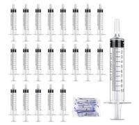 24 siringhe da 10 ml, 10 ml, con tappo, siringa dosatrice sterile, senza ago, siringhe usa e getta, 10 ml, per irrigazione delle piante, piccoli animali domestici, laboratorio scientifico