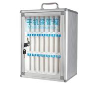 24 Slot Parete Phone LockerDurable Armadio di Immagazzinaggio in Alluminio per Ufficio Classroom Palestra & Ristorante Trasparente Acrilico Scatola