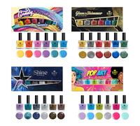24 smalti di lusso per unghie, 24 tonalità diverse, 4 scatole regalo, glitter, pastello, perla, brillante