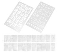 24 stencil per lettere dell'alfabeto, numeri, lettere, modelli per pittura,