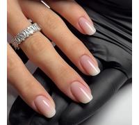 24 Stick Lucido Sulle Unghie Punta Francese Quadrata Falsa Stampa Breve Sugli Accessori Per La Decorazione Del Manicure Unghie Da Indossare Tutti I Giorni