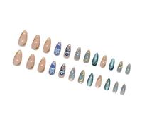 24 Stick Riutilizzabile Chiodi Chiodi Falsi Lucidi Pressa A Forma Mandorle Unghie A Stella Per Chiodo Gelatine Artificiali Unghie Artificiali