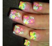 24 Stick Short Shot Unghie Floreali False False Facile Applicazione Per Matrimoni E Unghie Artificiale Eventi