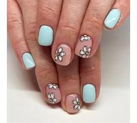 24 Stick Short Shot Unghie Floreali False False Facile Applicazione Per Matrimoni E Unghie Artificiale Eventi