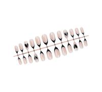 24 Supplicazione Francese French False Chiodi Con Disegni A Cuore Valentine's Day Stick On Nails Decoration Per Feste O Easy Applica False Unghia