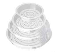 24 supporti rotondi trasparenti per vasi per piante per fornire assistenza e protezione al drenaggio in aree residenziali o commerciali (24 pezzi)