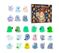 24 Tage Halloween Advent Ghost Toys - Ghost Countdown -Kalender | Countdown -Kalenders | Niedliche Figuren Für Kinder Teenager Mädchen Schlafzimmer Fenster Büro Eingangsbäume Kränze Urlaub