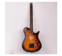 24 Tasti Silenzioso Senza Testa Da Viaggio Per Mano Sinistra/Destra Mini Chitarra Acustica Elettrica Con Effetti Incorporati Portatili Professionale Chitarra Elettrica Senza Testa (Color : Right 02