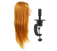 24 teste fittizie 50 veri capelli umani formazione parrucchiere pratica morsetto titolare strumento salone per principianti parrucchieri utenti domestici