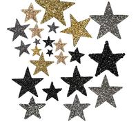 24 toppe termoadesive con strass a forma di stella, toppe per riparazione abbigliamento, toppe decorative per tessuti jeans