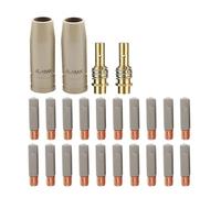 24 ugelli protettivi per saldatura, punte rivestite per torce 15AK, raffreddamento efficiente, miglioramento dei flussi d'aria, ugello per saldatura continua