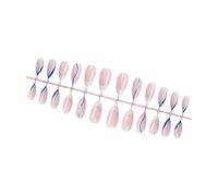 24 unghie a forma di mandorla con punte francesi a pressione sulle unghie con disegni a vortici unghie acriliche unghie finte autunno inverno