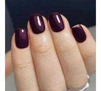 24 unghie a pressione corte quadrate finte UnguesFull Covers Stick On Nails paletti artificiali per feste e uso quotidiano unghie artificiali acriliche abbigliamento da ufficio pronto per feste