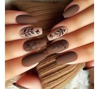 24 unghie a pressione stile francese stick sulle unghie finte opache unghie artificiali manicure unghie decorazione per le donne