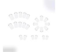 24 unghie adesive lucide medie quadrate a pressione su unghie a punta francese unghie acriliche semplici coperture complete unghie artificiali