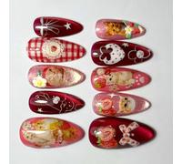 24 unghie artificiali in diverse dimensioni con linea di occhi di gatto increspate cieli stellati e lucentezza marina profonda per unghie domestiche occhi di gatto