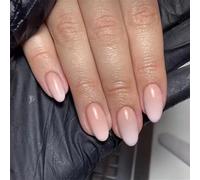 24 unghie corte a mandorla, semplici unghie finte rosse con colla sulle unghie, in acrilico ovale, copertura completa, per autunno e inverno, per donne e ragazze, decorazione per manicure