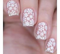 24 unghie corte quadrate a pressione con motivi natalizi a forma di fiocco di neve, unghie finte in acrilico, per occasioni festive