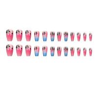 24 unghie finte a pressione con disegni di alberi di cocco e mare unghie artificiali per viaggi