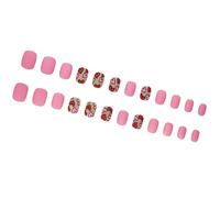 24 unghie finte con mandorle da stampare, San Valentino, unghie finte francesi, in acrilico, per unghie artificiali, per donne e ragazze