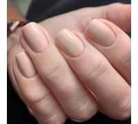 24 unghie finte corte, rosa tinta unita, quadrate, a pressione, lucide, medie, per nail art, unghie francesi quadrate, da attaccare alle unghie, regali da donna