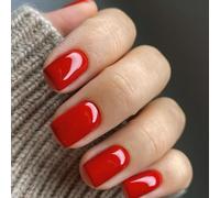 24 unghie finte corte, rosa tinta unita, quadrate, a pressione, lucide, medie, per nail art, unghie francesi quadrate, da attaccare alle unghie, regali da donna
