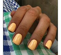 24 unghie finte corte, rosa tinta unita, quadrate, a pressione, lucide, medie, per nail art, unghie francesi quadrate, da attaccare alle unghie, regali da donna