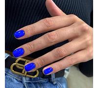 24 unghie finte corte, rosa tinta unita, quadrate, a pressione, lucide, medie, per nail art, unghie francesi quadrate, da attaccare alle unghie, regali da donna