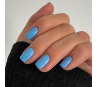24 unghie finte corte, rosa tinta unita, quadrate, a pressione, lucide, medie, per nail art, unghie francesi quadrate, da attaccare alle unghie, regali da donna