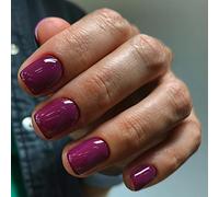 24 unghie finte corte, rosa tinta unita, quadrate, a pressione, lucide, medie, per nail art, unghie francesi quadrate, da attaccare alle unghie, regali da donna