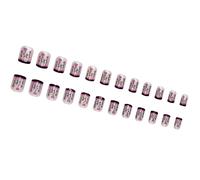 24 unghie finte quadrate a pressione francese San Valentino unghie finte acriliche unghie finte unghie artificiali da donna