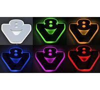 24 V RGB LED 3D piastra argento opaco grigio neon 20 colori statici segno di luce V8 per camion e camionisti Scania