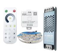 24 V WS2811 - Lampada da corsa a LED WRM, 2835, 5 m, con SP636E, Bluetooth APP 2.4G, controller RF, RB1, 4 zone, potenza remota (2835 bianco, 5 m RB1 set completo)