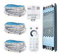 24 V WS2811 - Lampada da corsa a LED WRM, 2835, 5 m, con SP636E, Bluetooth APP 2.4G, controller RF, RB1, 4 zone, potenza remota (2835 bianco caldo, 15 m RB1 set completo)