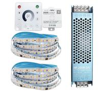 24 V WS2811 - Lampada da corsa a LED WRM, 2835, 5 m, con SP636E, Bluetooth APP 2.4G, controller RF, RB1, 4 zone, potenza remota (2835 bianco caldo, 10 m RC1 set completo)