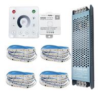 24 V WS2811 - Luce a striscia bianca 2835 5 m con SP636E Bluetooth APP 2.4G RF Controller RB1 4Zone (2835 bianco naturale, 20 m RC1 set completo)