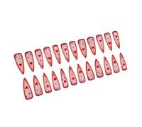 24 Valentine Falsi Chiodi Mandorle Pressa Chiodi Acrilici Copertini Completi Falsi Sugli Stiletti Artificiali A Mandorla Falsa