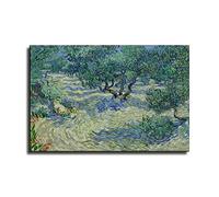 24+ Van Gogh - Stampa artistica da parete con uliveto di Vincent Van Gogh post-impressionismo surrealista su tela e stampa artistica da parete moderna per camera da letto, 60 x 90 cm