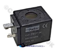24 Volt PARKER Ottone Acqua Elettrovalvola Ricambio Bobina ZB09 9W Low Tensione