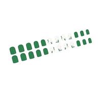 24 Volte Bastone Quadrato Corto Su Unghie Lucide Coperture Pieno Chiodi Finti Stampa Verde Chiodi Chiodi Chiodi Manicure Forniture Per Donna