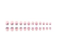 24 Volte San Valentino False Nails Bella Cuore Acrilico Chiodi Glitter