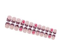 24 Volte San Valentino False Unghie Stampa Glitter Su Chiodi Labbra Stampa Chiodi Acrilici