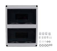 24 Way Distribution Box, Waterproof Junction Box IP65, Transparent Cover for MCB with ABS PC Enclosure, Electric Protection Case for Indoor Outdoor Power and Communication Systems
