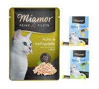 24 x 100 g Miamor Delicato Filetto in Gelatina + 8 x 20 g Milky Shake: Pollo e Tacchino gratis! - 24 x 100 g Pollo in gelatina di Pollame + 8 x 20 g Milky Shake: Pollo e Tacchino