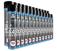 24 x AAB Bombolette Spray d’Aria Compressa 750ml per Pulire PC, Tastiera, Stampanti, Televisioni, Fotocamere e Altri, Kit Pulizia Computer e Difficile da Raggiungere Aree, Rimozione di Polvere
