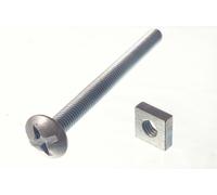 24 X Bulloni Da Tetto E Dadi Quadrati ZP Zincati M6 X 70 | Onestopdiy Nuovo