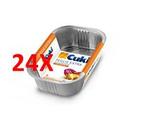 24 pz Cuki Teglie Extra vaschette alluminio Alto Spessore 4/6 porzioni